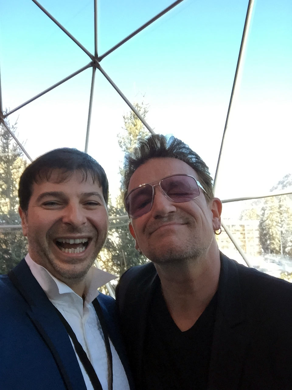 Plamen Russev with the philantrophist and frontman of the legendary U2, Bono