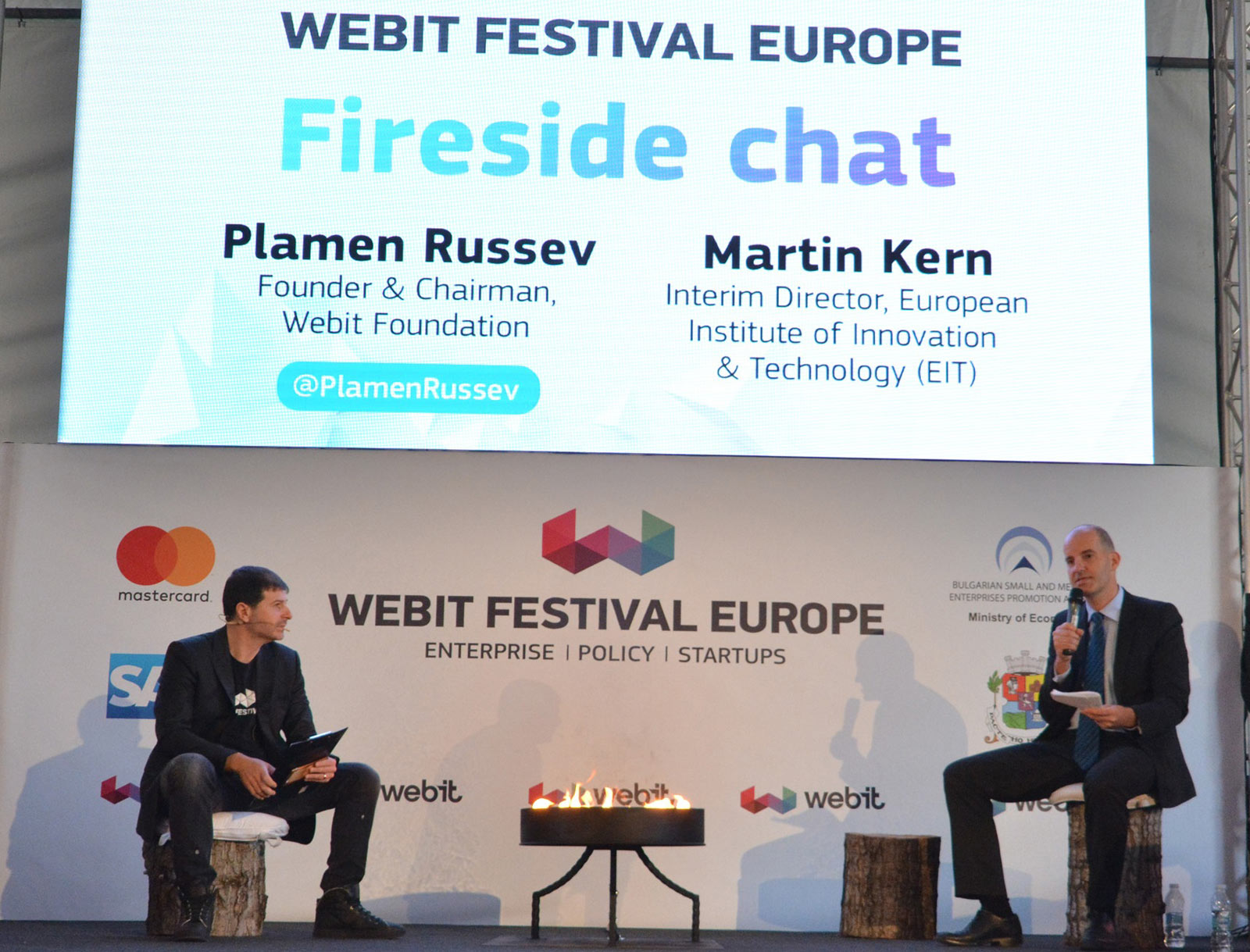 Plamen Russev in a fireside chat with the Director of the European Institute of Innovation and Technology (EIT)