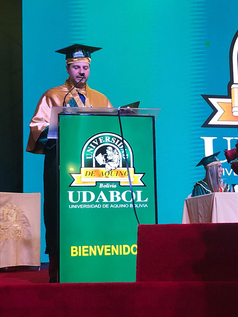 Ceremony awarding Plamen Russev as Doctor Honoris Causa of one of South America’s largest universities - Udabol