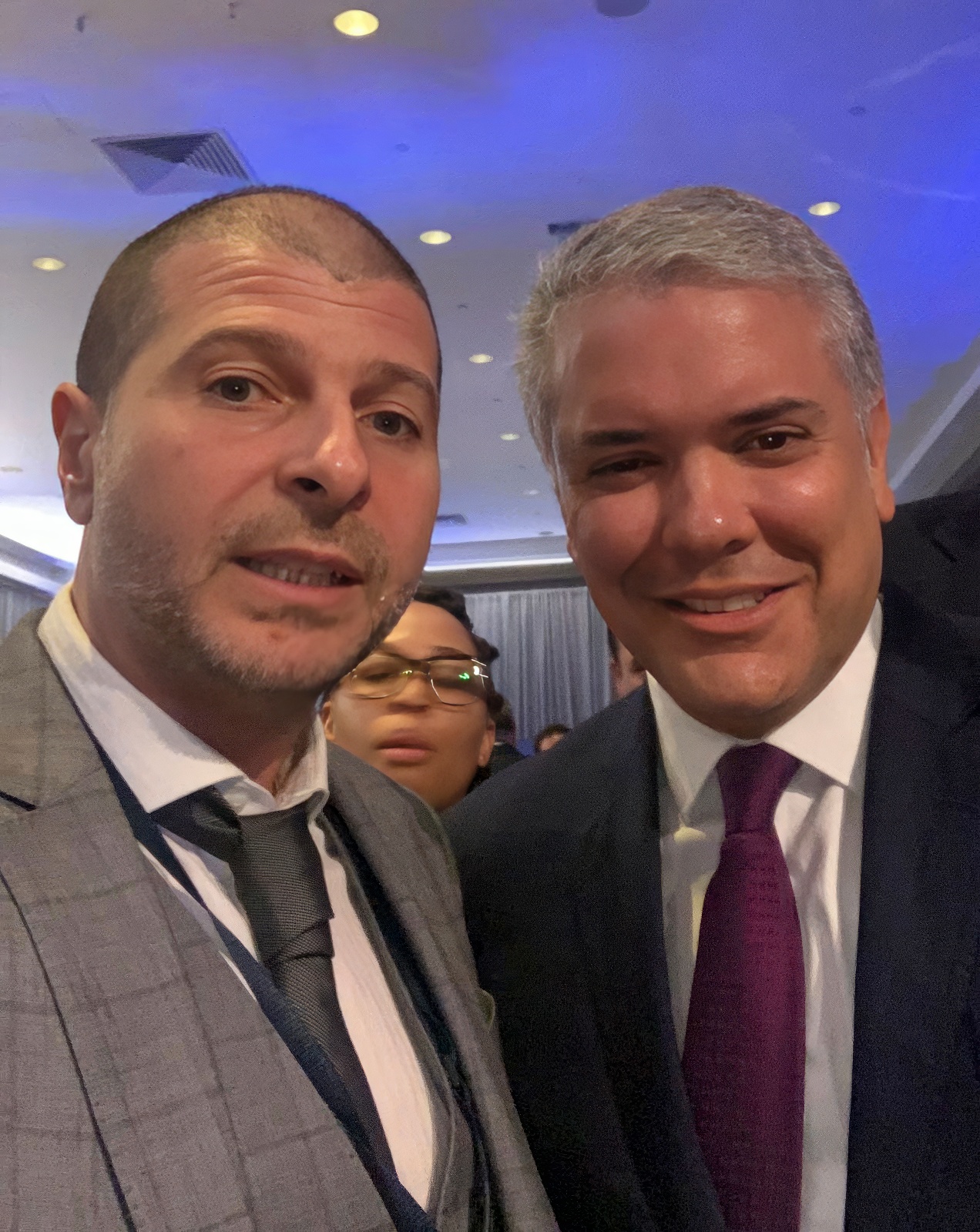 Dr. Plamen Russev with the President of Colombia Iván Duque Márquez