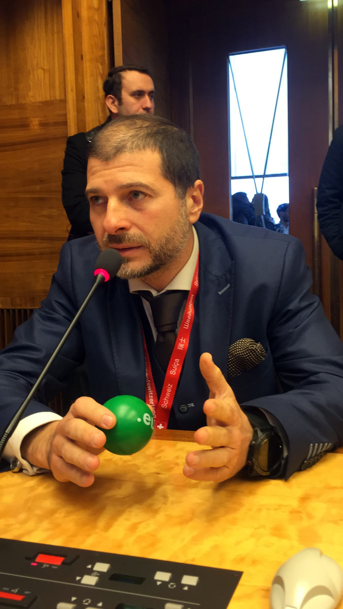 Plamen Russev speaking on Blockchain at Internet Governance Forum, United Nations, Geneva