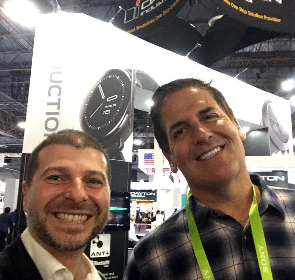 Plamen Russev with the Shark in the 'Shark Tank' and his co-investor Mark Cuban