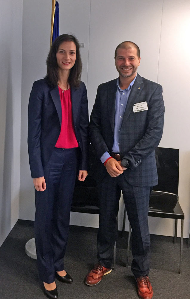 Plamen Russev with the European Commissioner for Digital Economy and Society, Mariya Gabriel - a fellow Bulgarian I am proud of! Just for a few months she did more for the future if Digital Europe than anyone has ever expected!