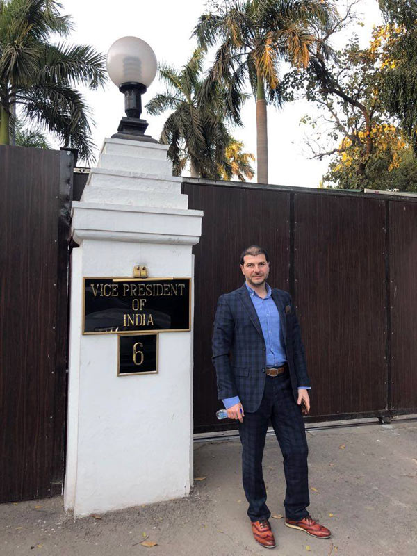 Plamen Russev just before the audience with the Vice President of India, Muppavarapu Venkaiah Naidu. The Vice-President of India is the second-highest constitutional office in India after the President