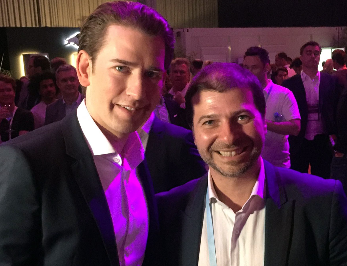 Plamen Russev with the Chancellor of Austria, Sebastian Kurz