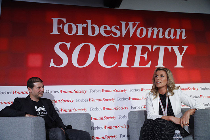 Plamen Russev at Forbes Woman Society Forum interviewed by Sevdalina Vasileva, Chief Executive Director of FiBank.