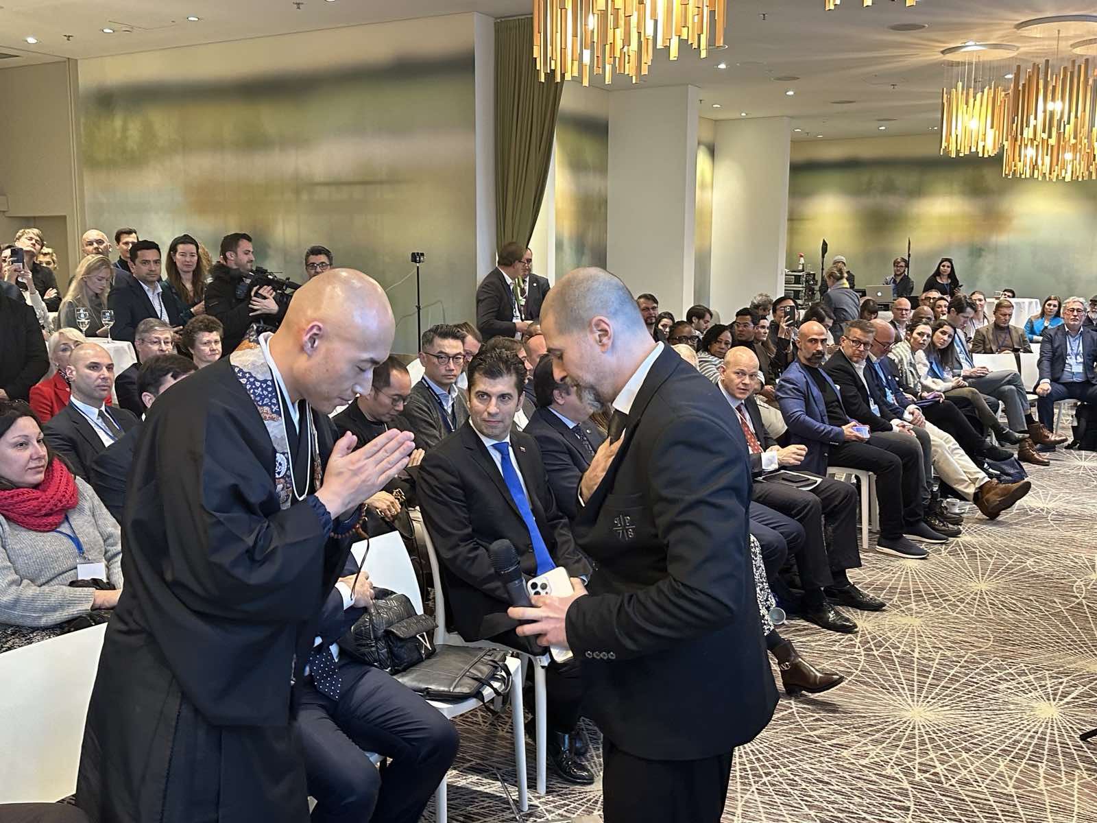 Dr. Plamen Russev with the Buddhist monk Shoukei  Matsumoto, author of the bestseller  “A Monk’s Guide to Clean House & Mind” at a special Webit invite only event
