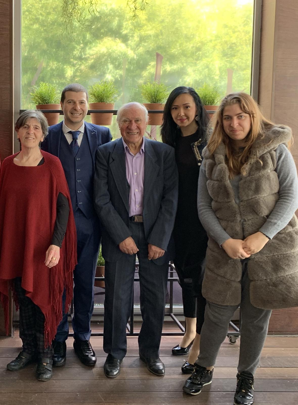 Plamen Russev with his mother Nina, father Simeon, wife Aniela and niece Monica