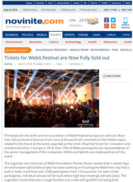 Билетите за Webit.Festival вече са напълно разпродадени